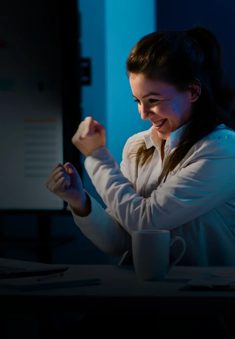 A human is happy because of how computer vision helps in industries